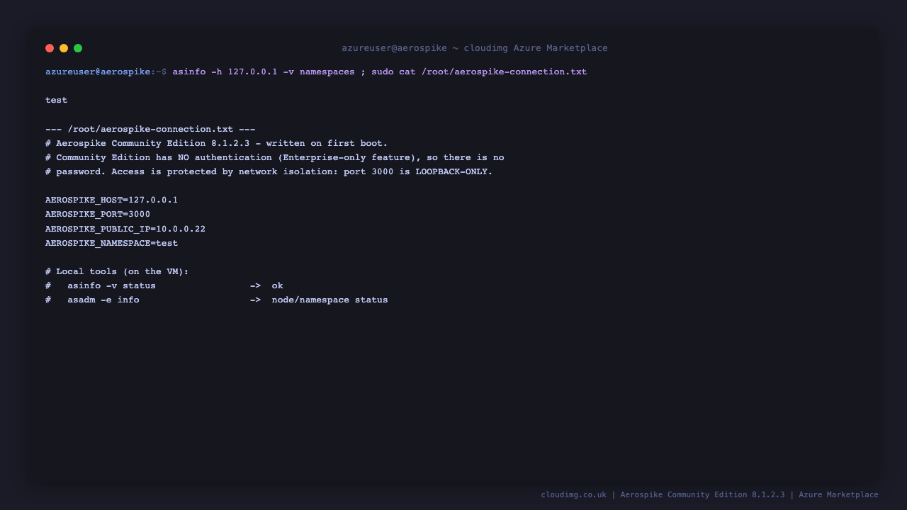 Aerospike remote access over an SSH tunnel