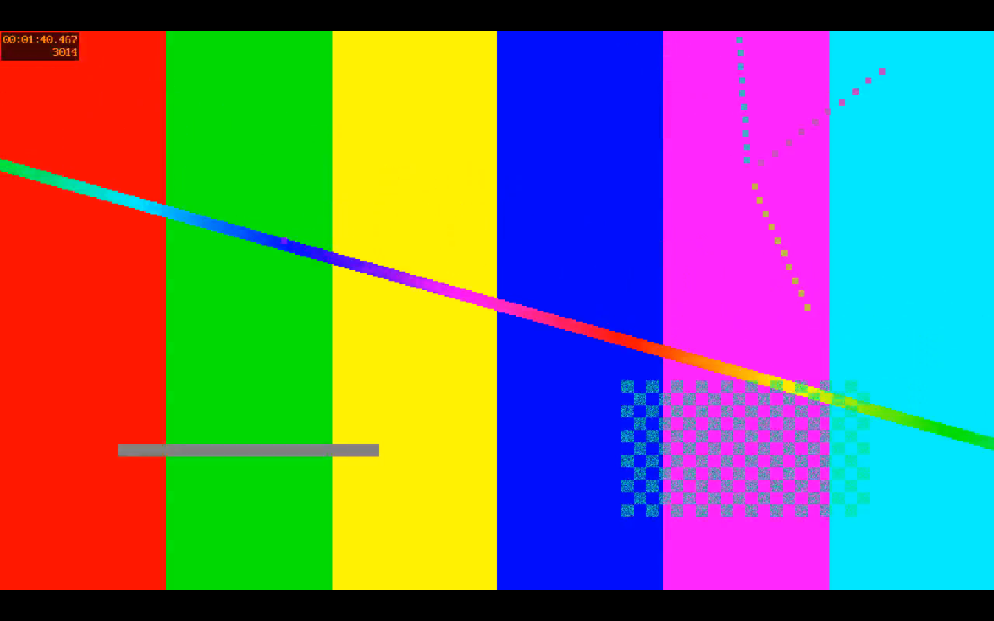 The Ant Media Server web player playing the live test pattern stream over HLS