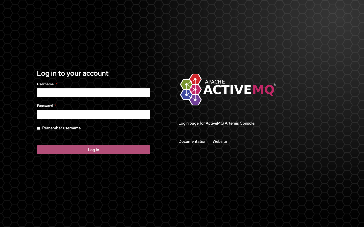 Apache ActiveMQ Artemis console login