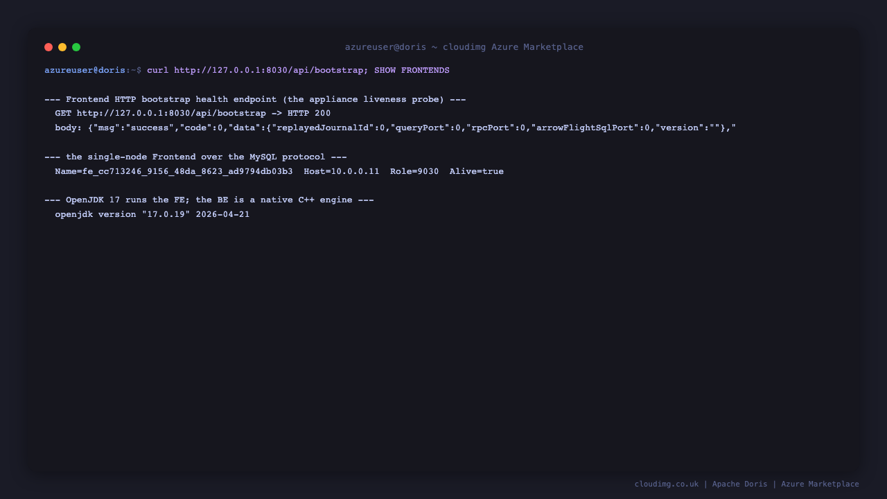 Apache Doris FE bootstrap health and SHOW FRONTENDS