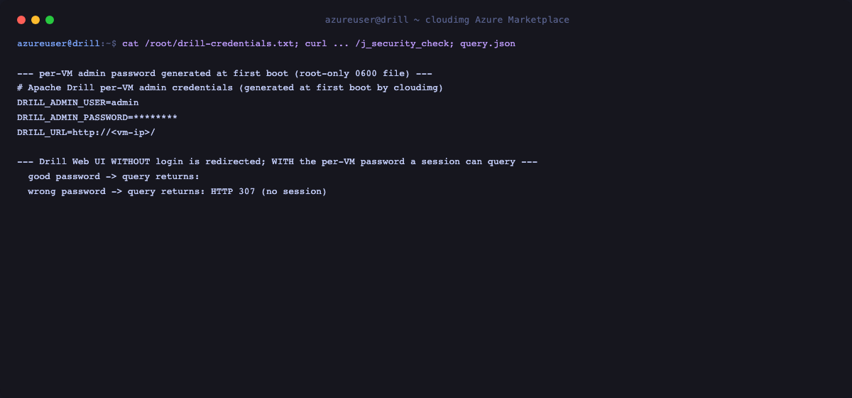 Per-VM password and Web UI auth round-trip