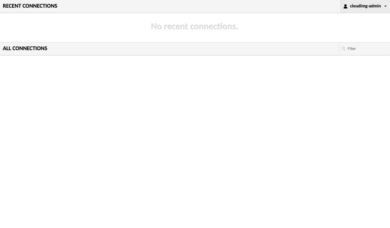 Guacamole home page after single sign-on
