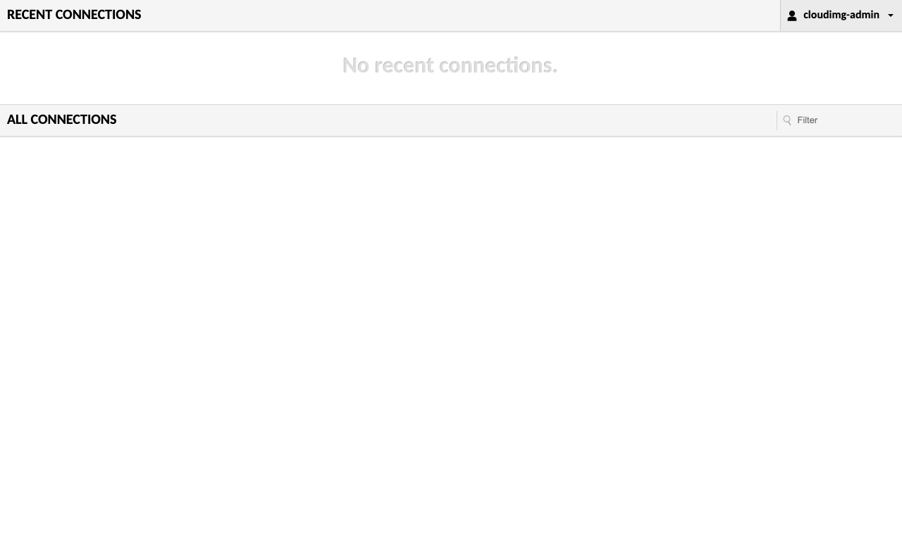 Guacamole home page after signing in