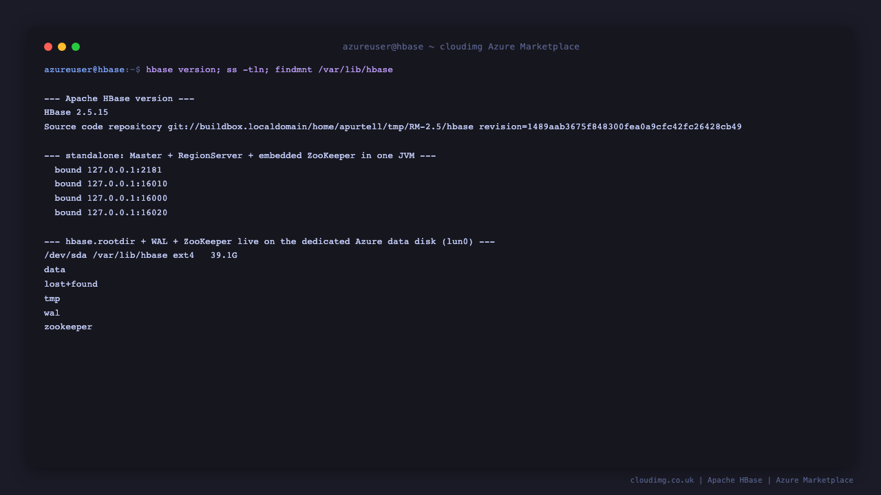 HBase version and standalone status