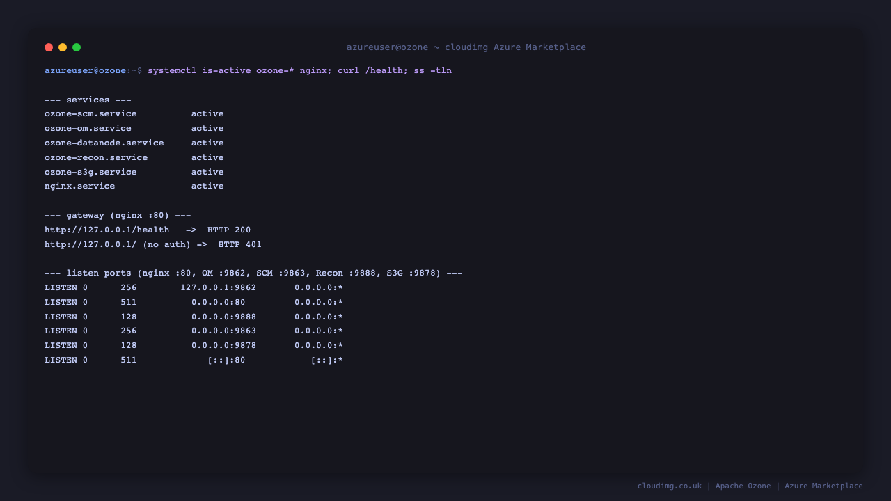 Apache Ozone and nginx services on Ubuntu 24.04