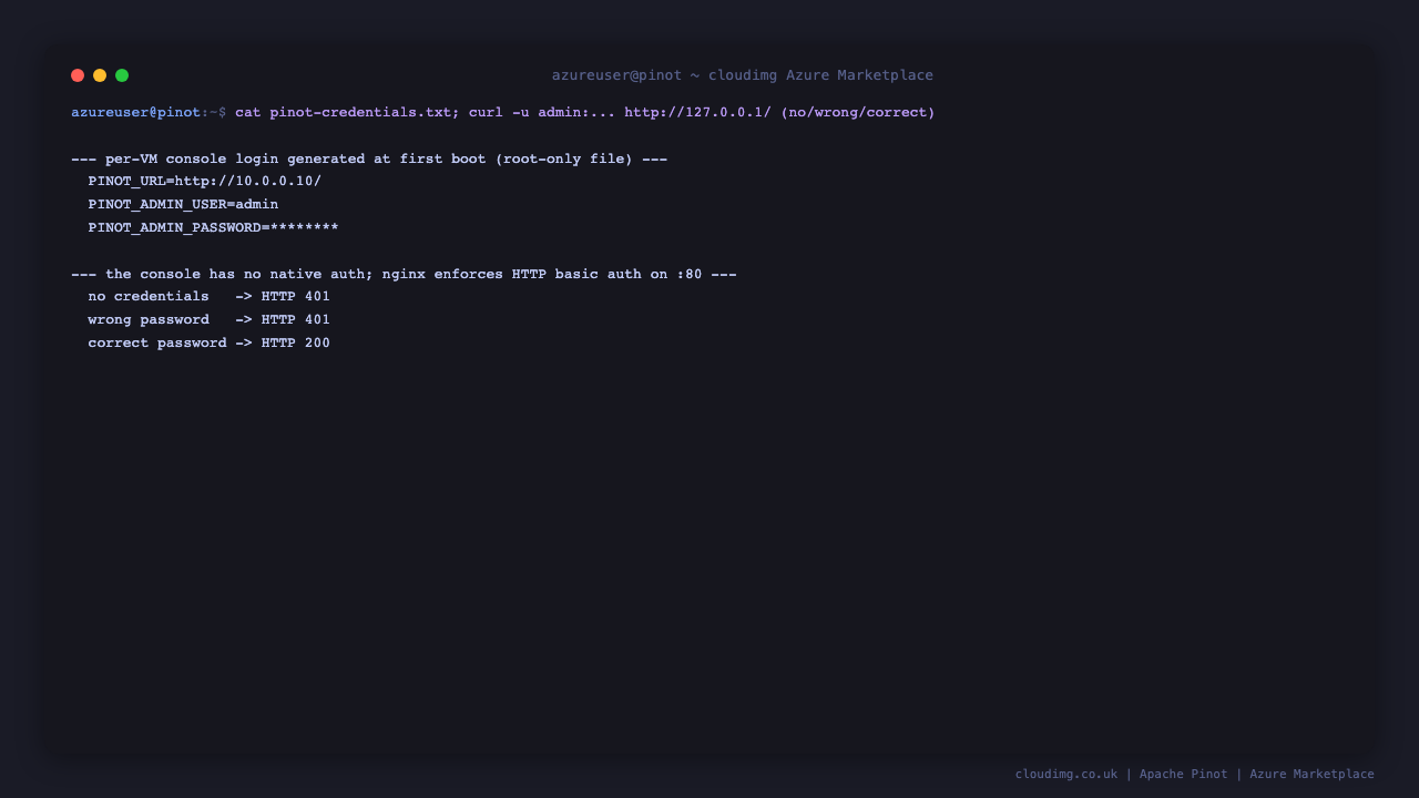 Per-VM console login details