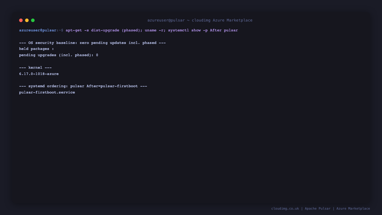 OS security baseline and service ordering