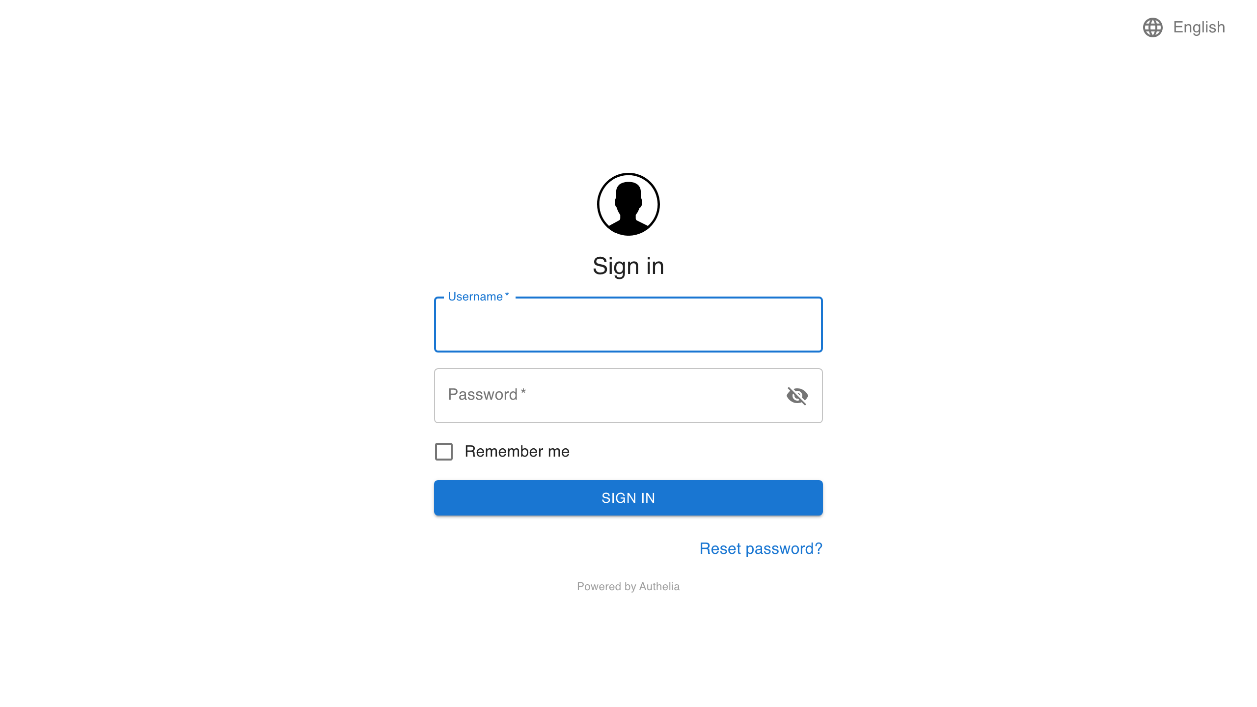 The Authelia single sign-on login portal