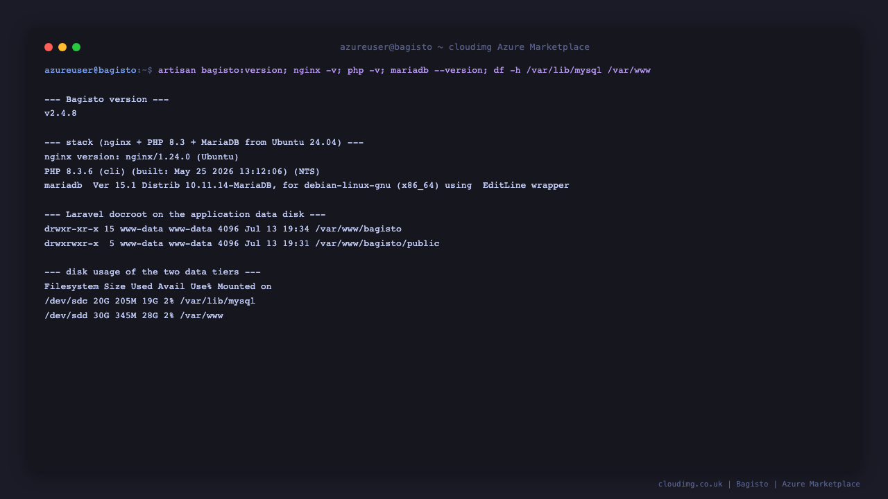 Version, stack and data tiers