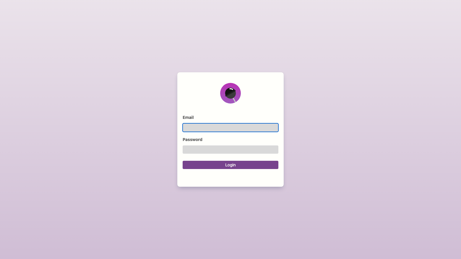 The Black Candy sign-in page asking for the e-mail address and password of the administrator generated on this instance