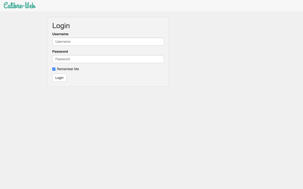 Calibre-Web login page