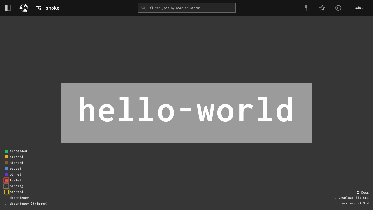 A Concourse CI pipeline graph in the web UI