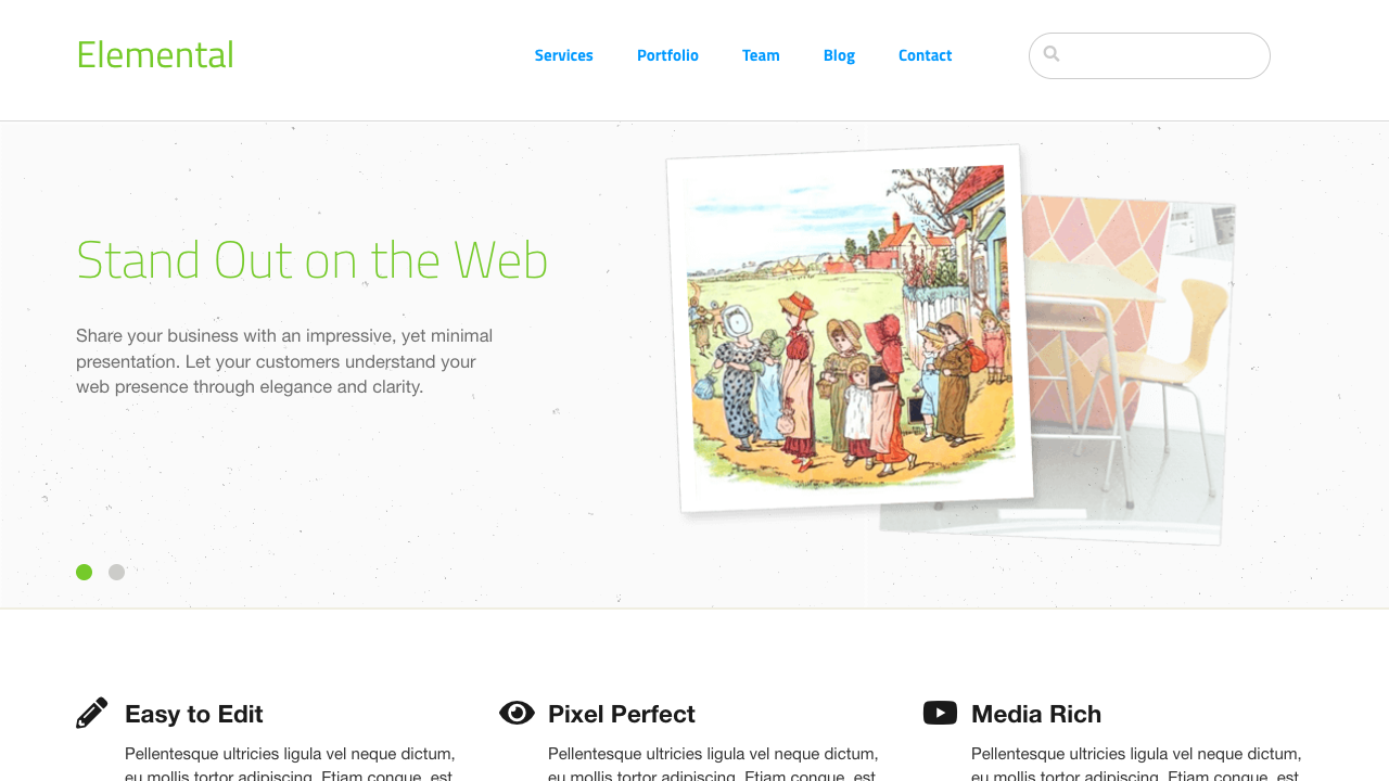 Concrete CMS site home page
