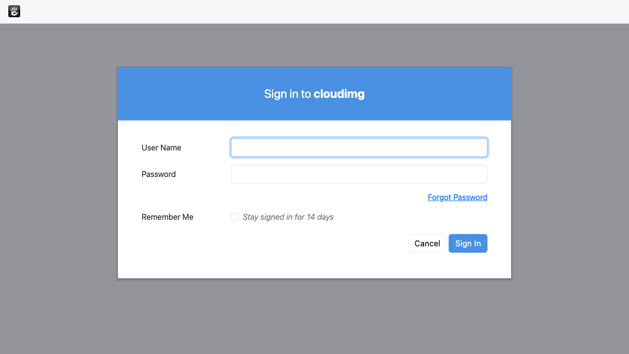 Concrete CMS sign-in page