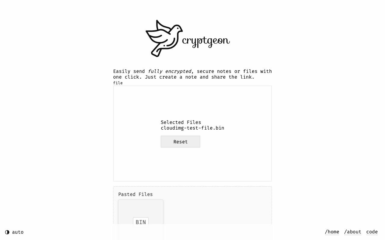 A file selected for a new note