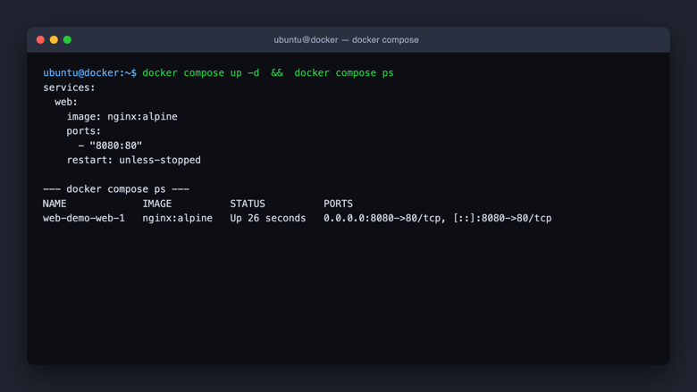 Bringing a multi container application up with docker compose