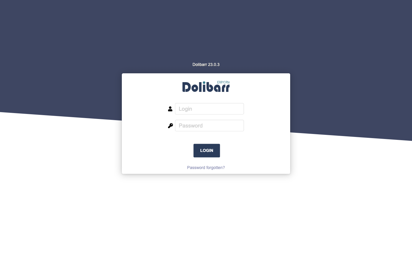 Dolibarr sign-in page