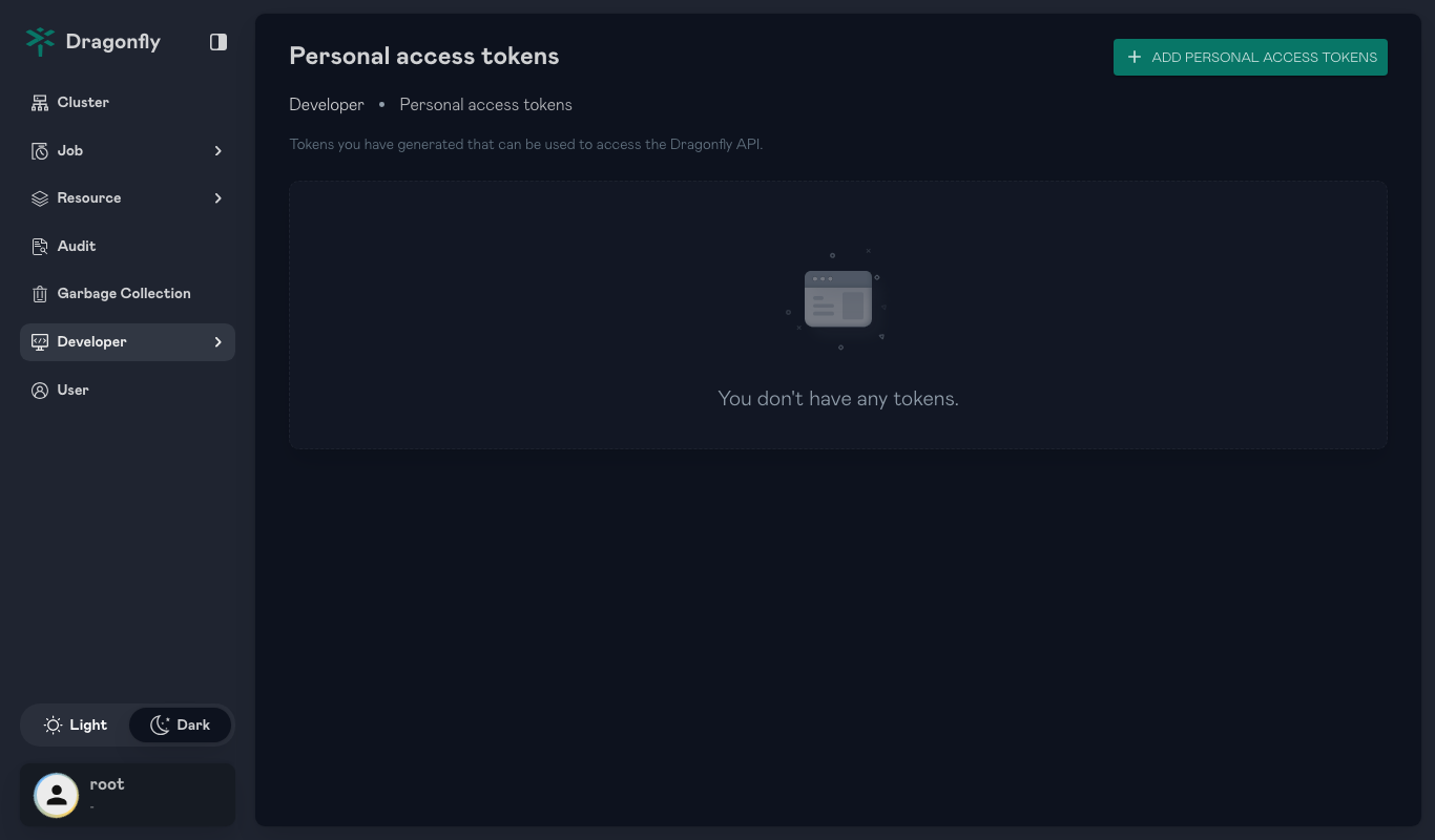 Personal access tokens