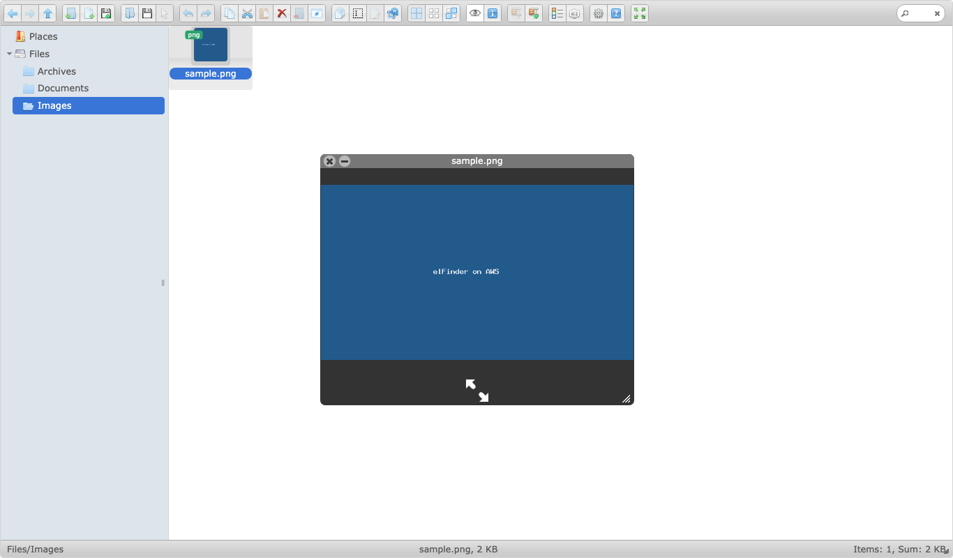Quick look preview of an image