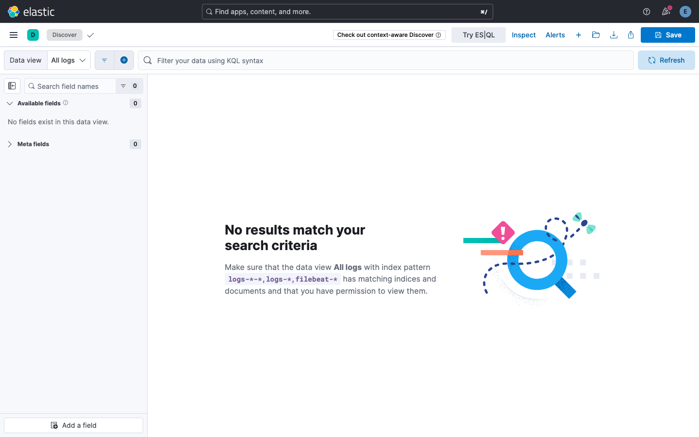Kibana Discover view