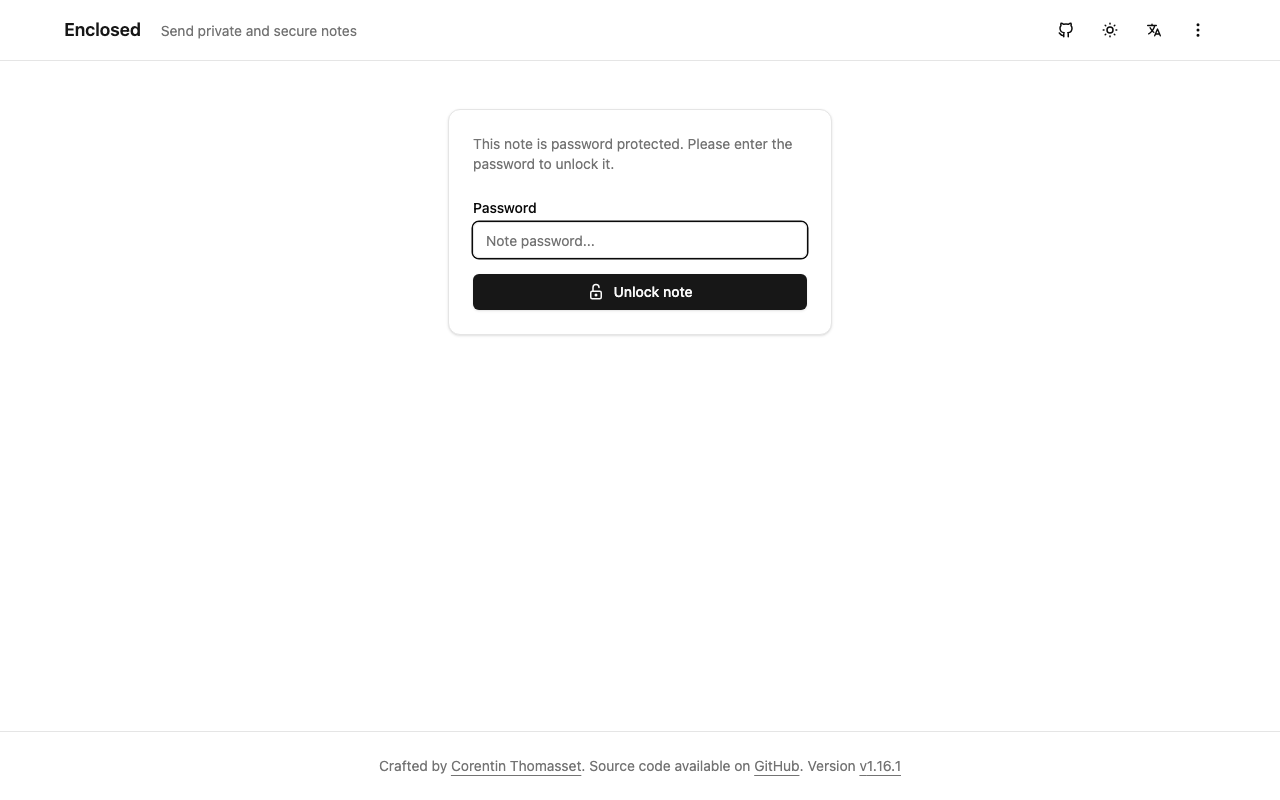 The note password prompt with the Unlock note button