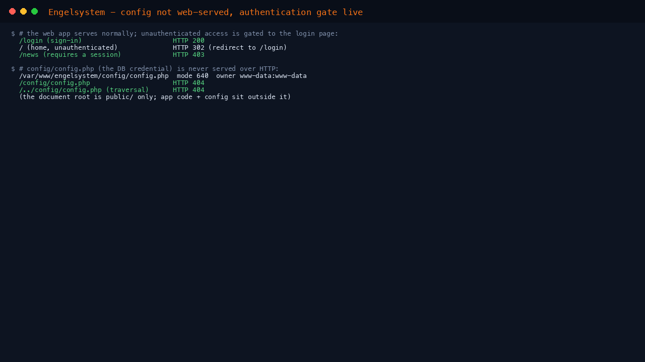 Engelsystem document root and authentication gate