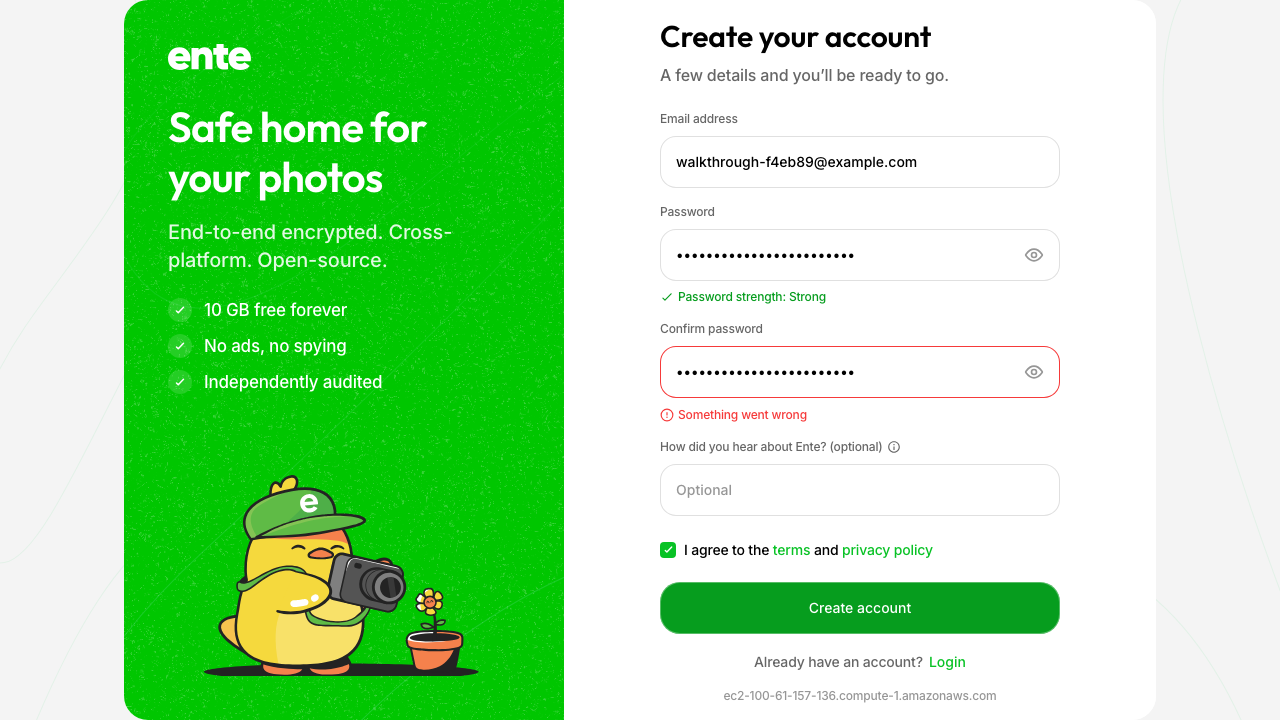 Sign-up is refused while no window is open