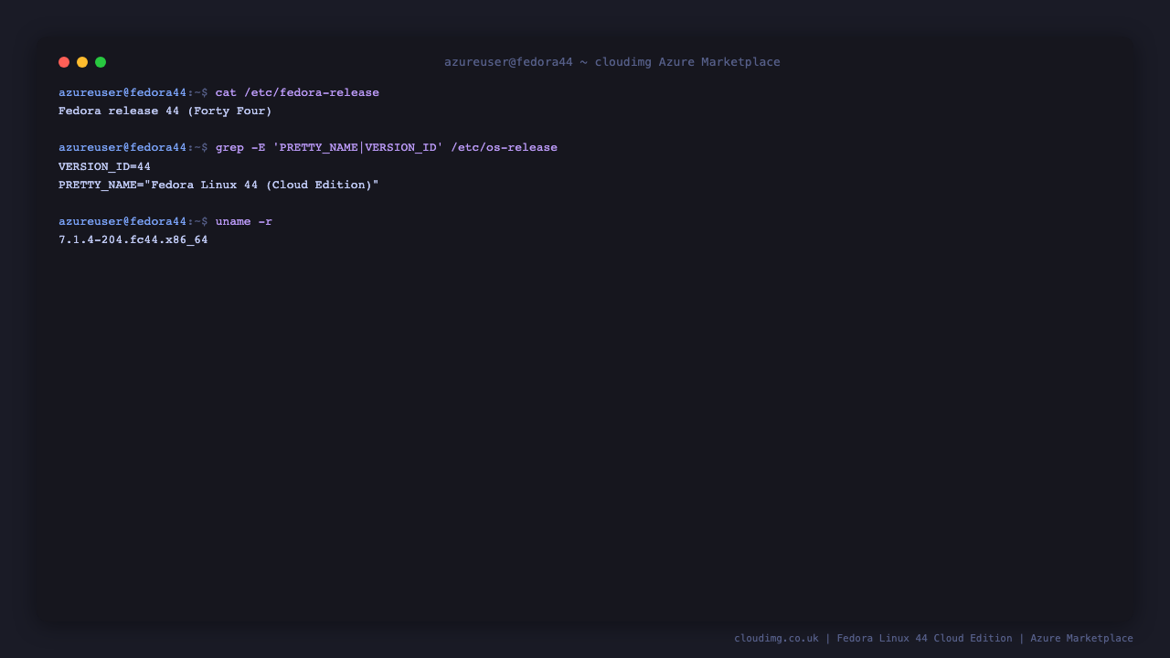 Confirming the Fedora Linux 44 release and kernel