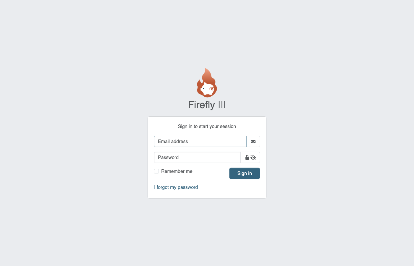 Firefly III sign-in