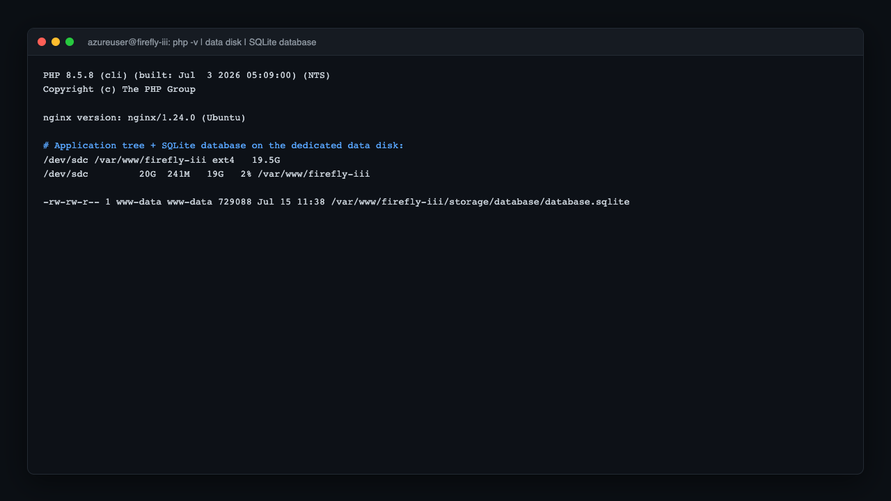 Version and application data disk