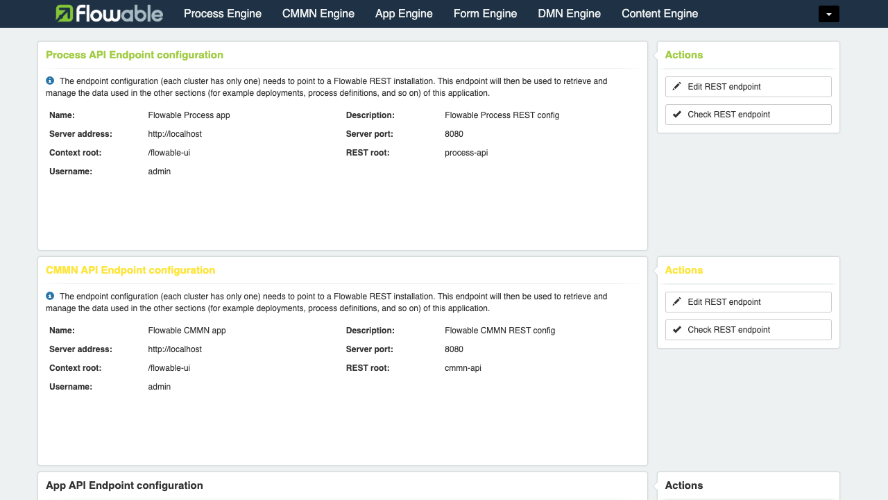 Flowable Admin application