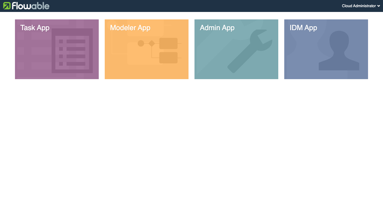 Flowable application launcher