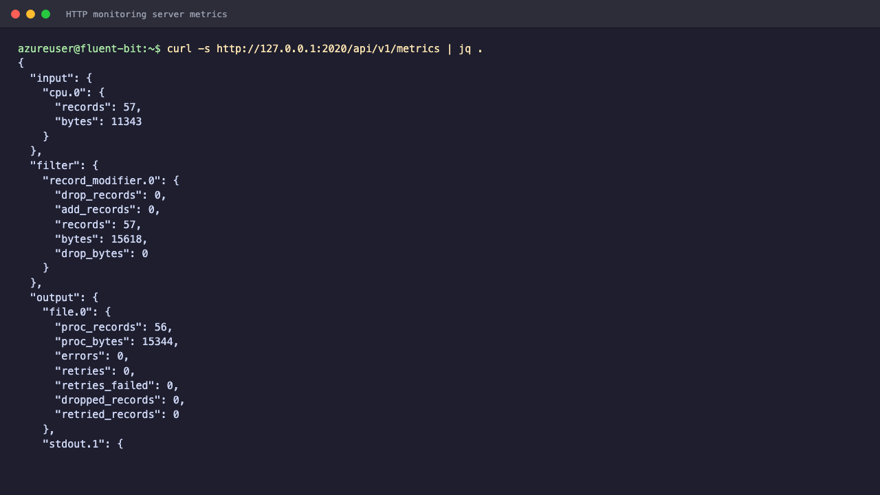 HTTP monitoring server metrics