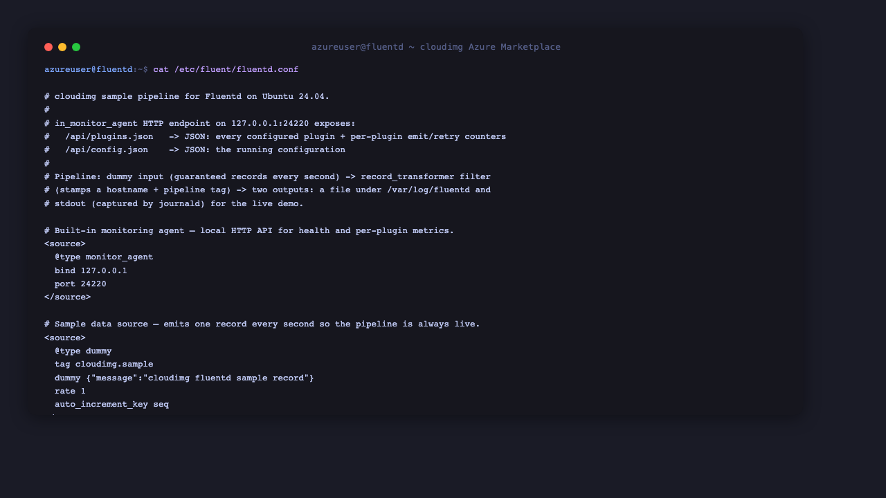 The sample pipeline config