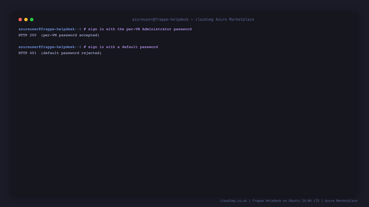 Frappe Helpdesk secure-by-default login check