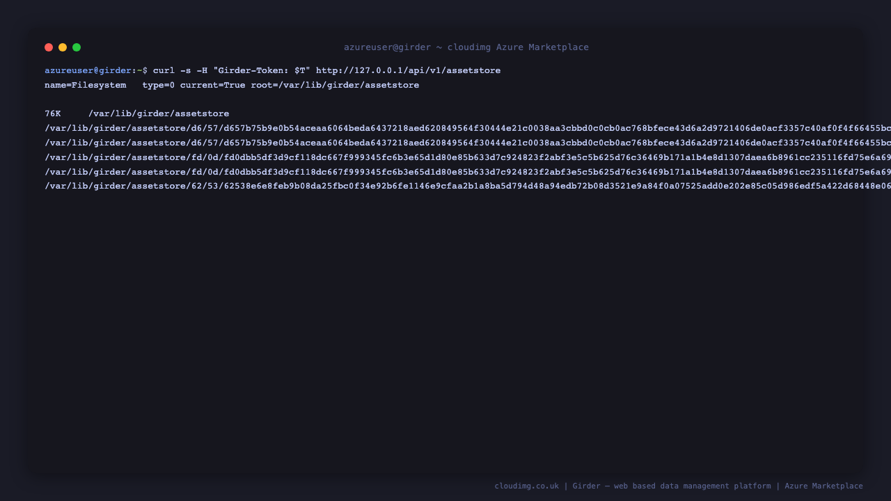 The filesystem assetstore and the objects it holds