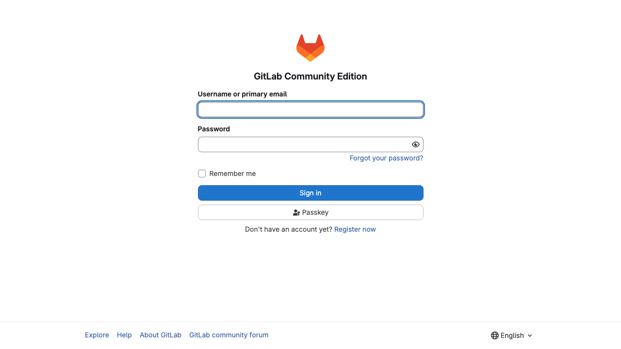 GitLab 18.11 sign-in form at /users/sign_in