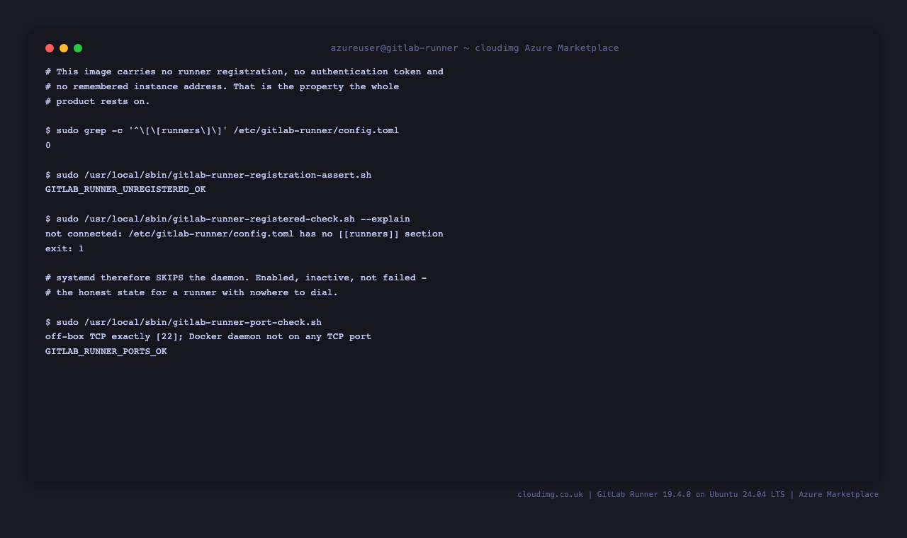 The image ships connected to nobody, and systemd skips the daemon until you connect it