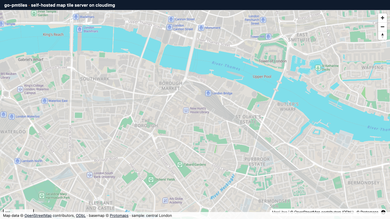The web viewer showing the Thames and the City of London