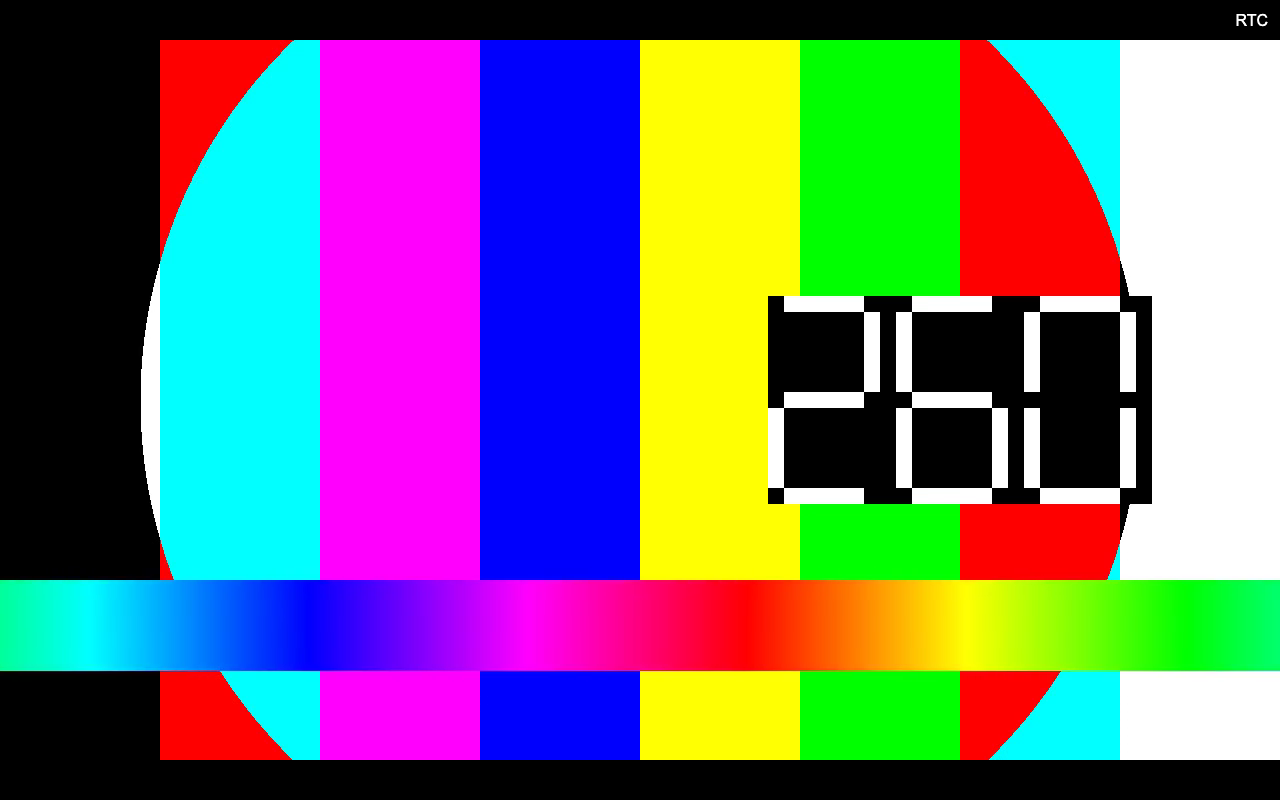 The go2rtc player playing the demo test pattern live in the browser