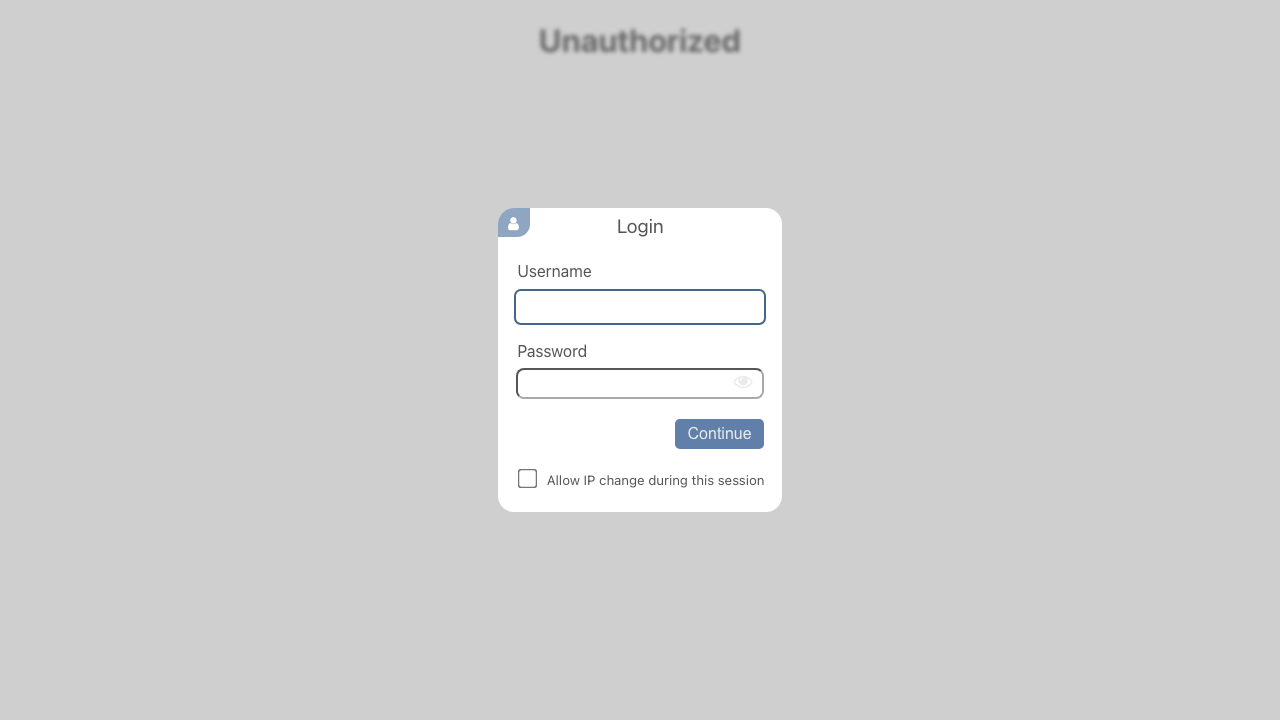 The HFS login dialog shown to a visitor who has not signed in