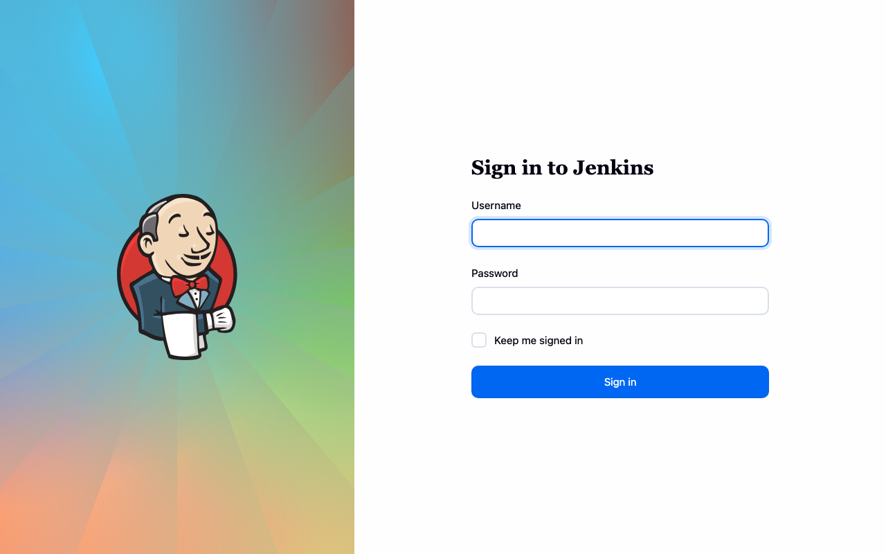 Jenkins sign-in page
