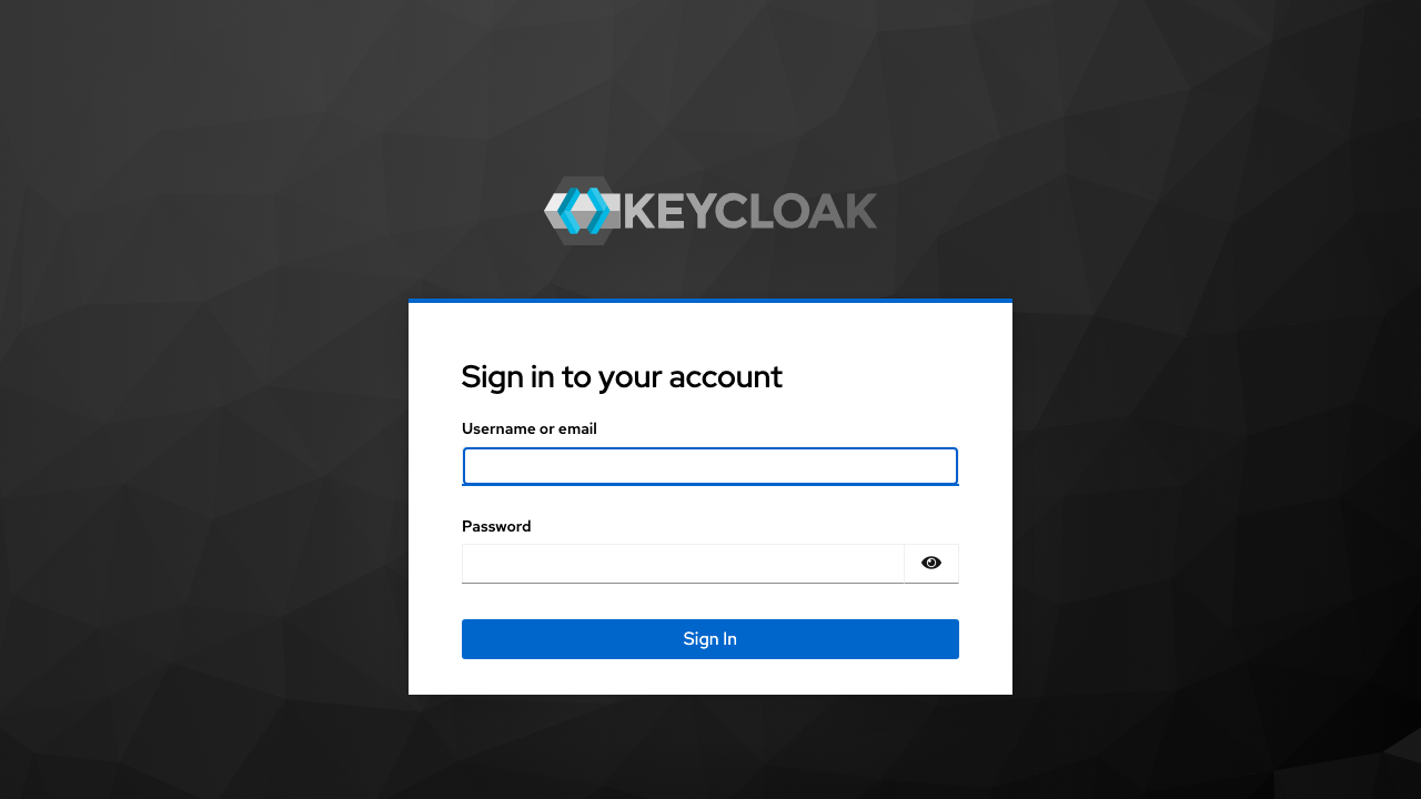 Keycloak 26 welcome page with Administration Console link