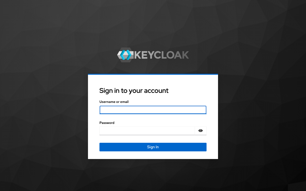 Keycloak sign-in page