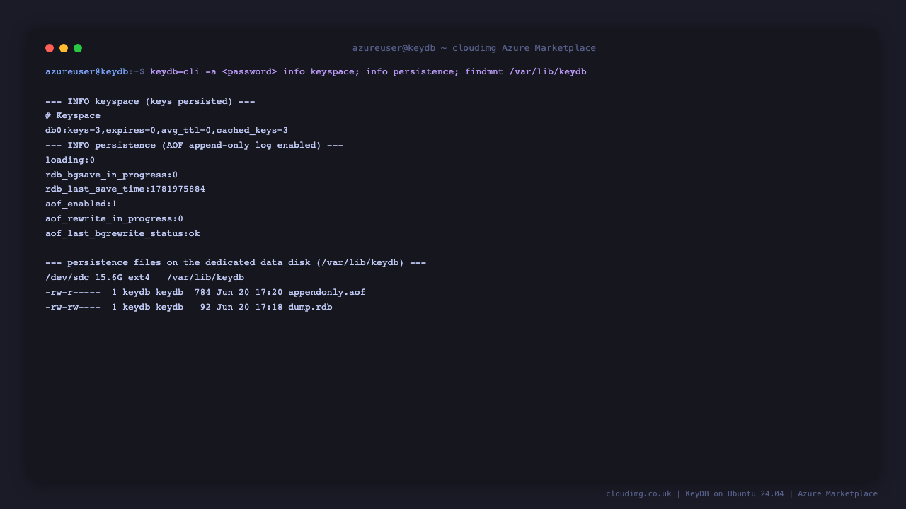 KeyDB keyspace persistence and multithreading