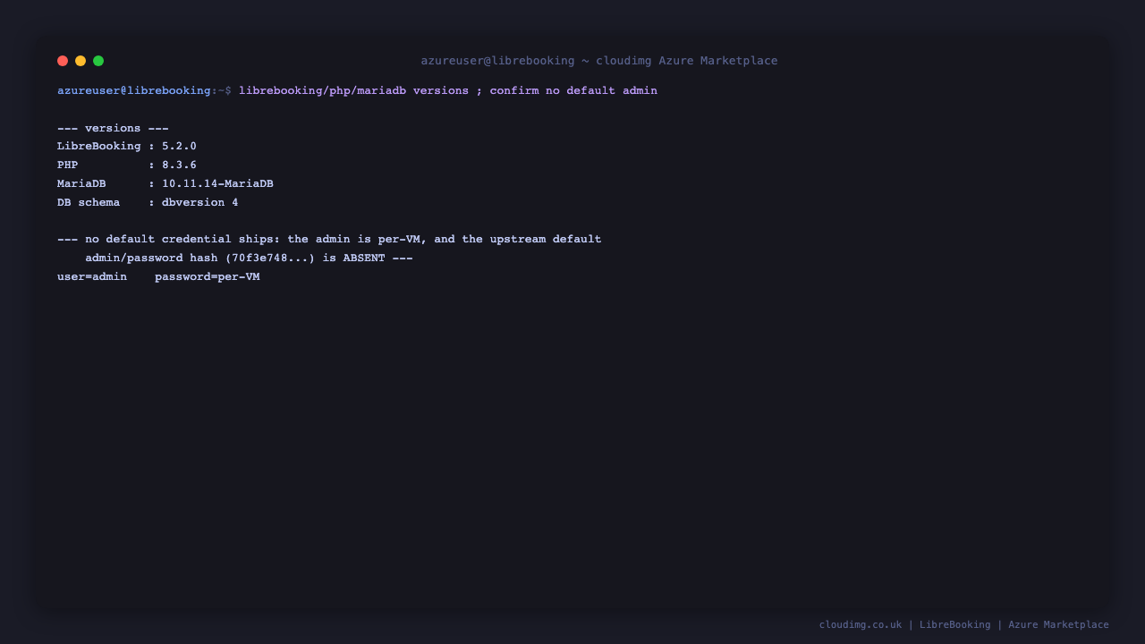 Versions and the no-default-credential proof