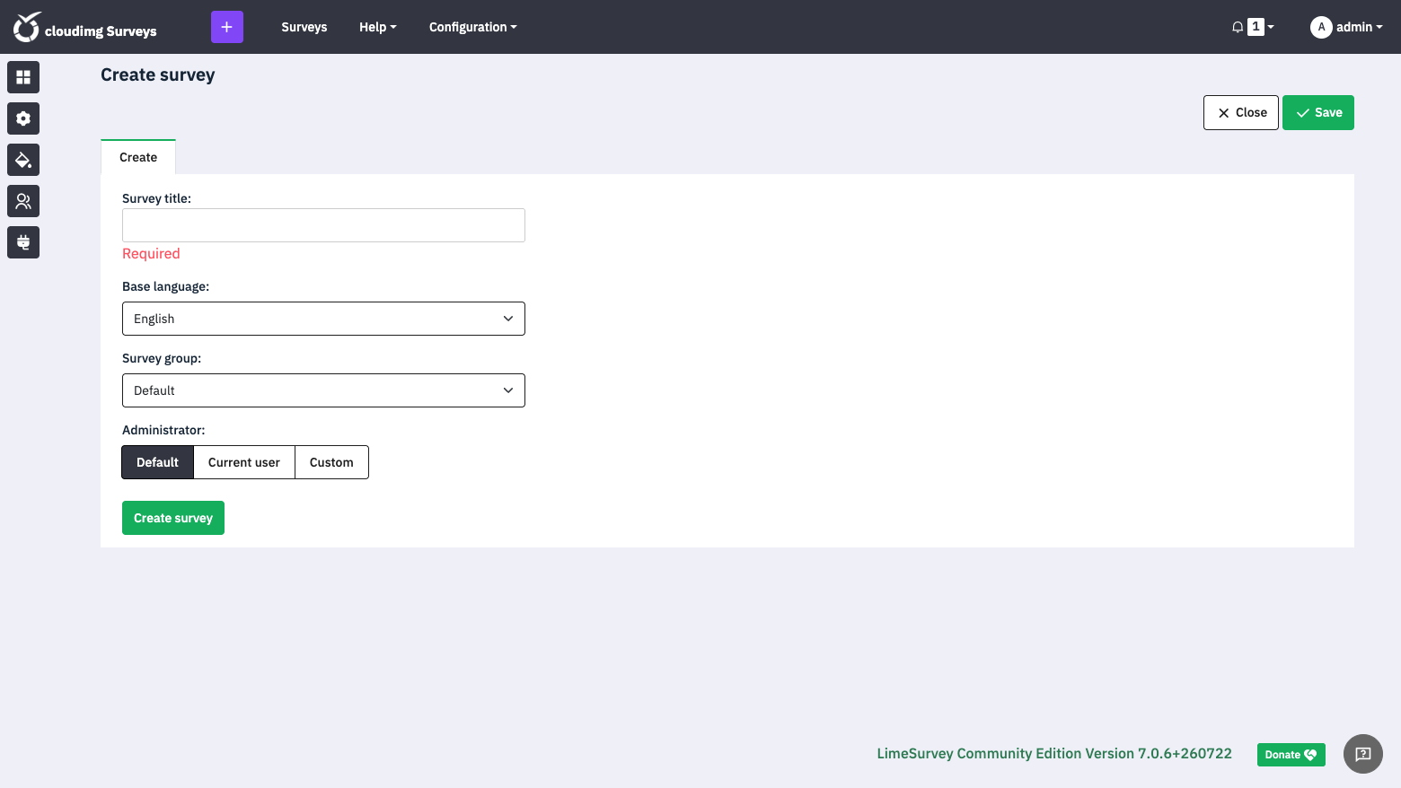 Create a survey