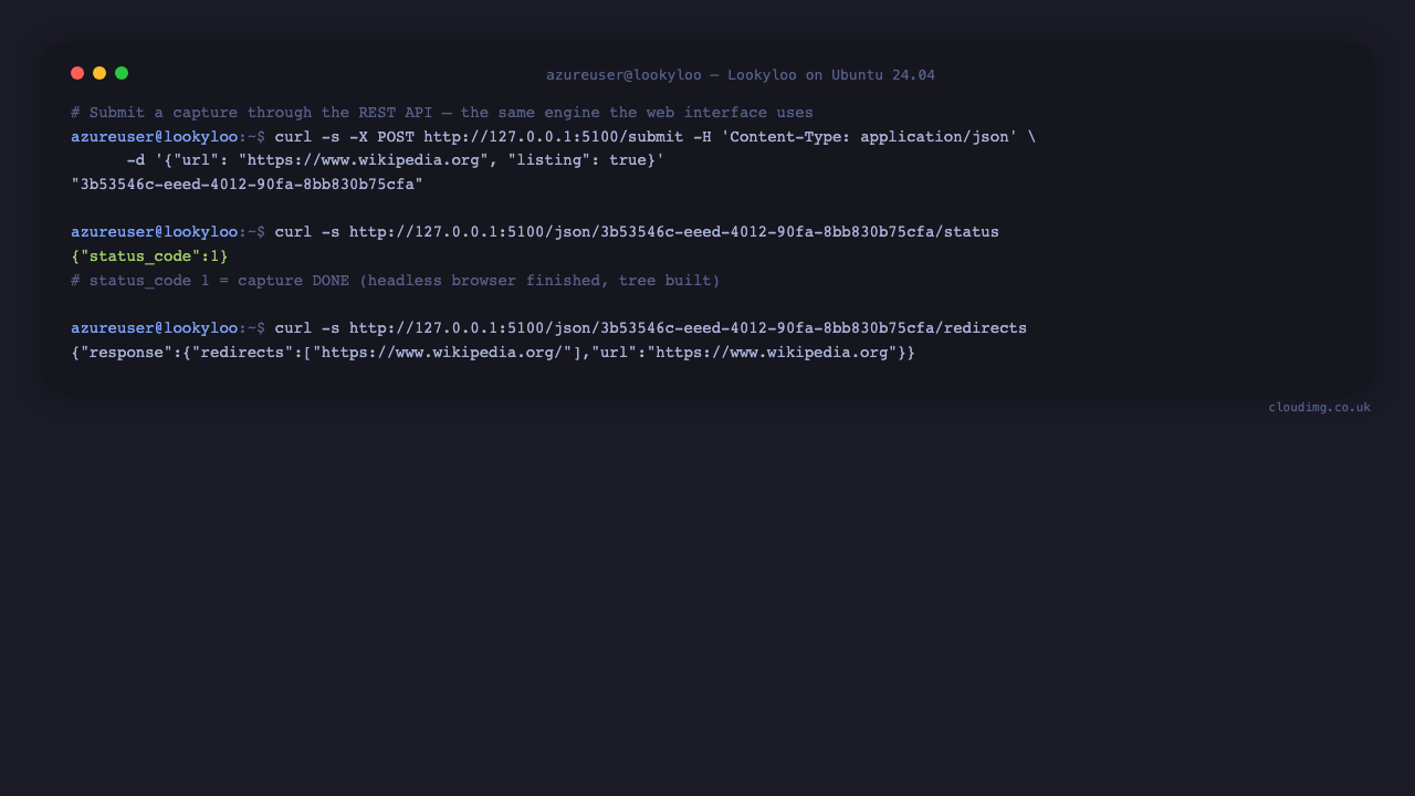 Submitting and retrieving a capture through the REST API