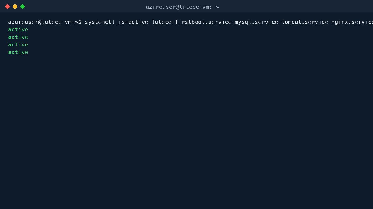 Verifying the Lutece services are active