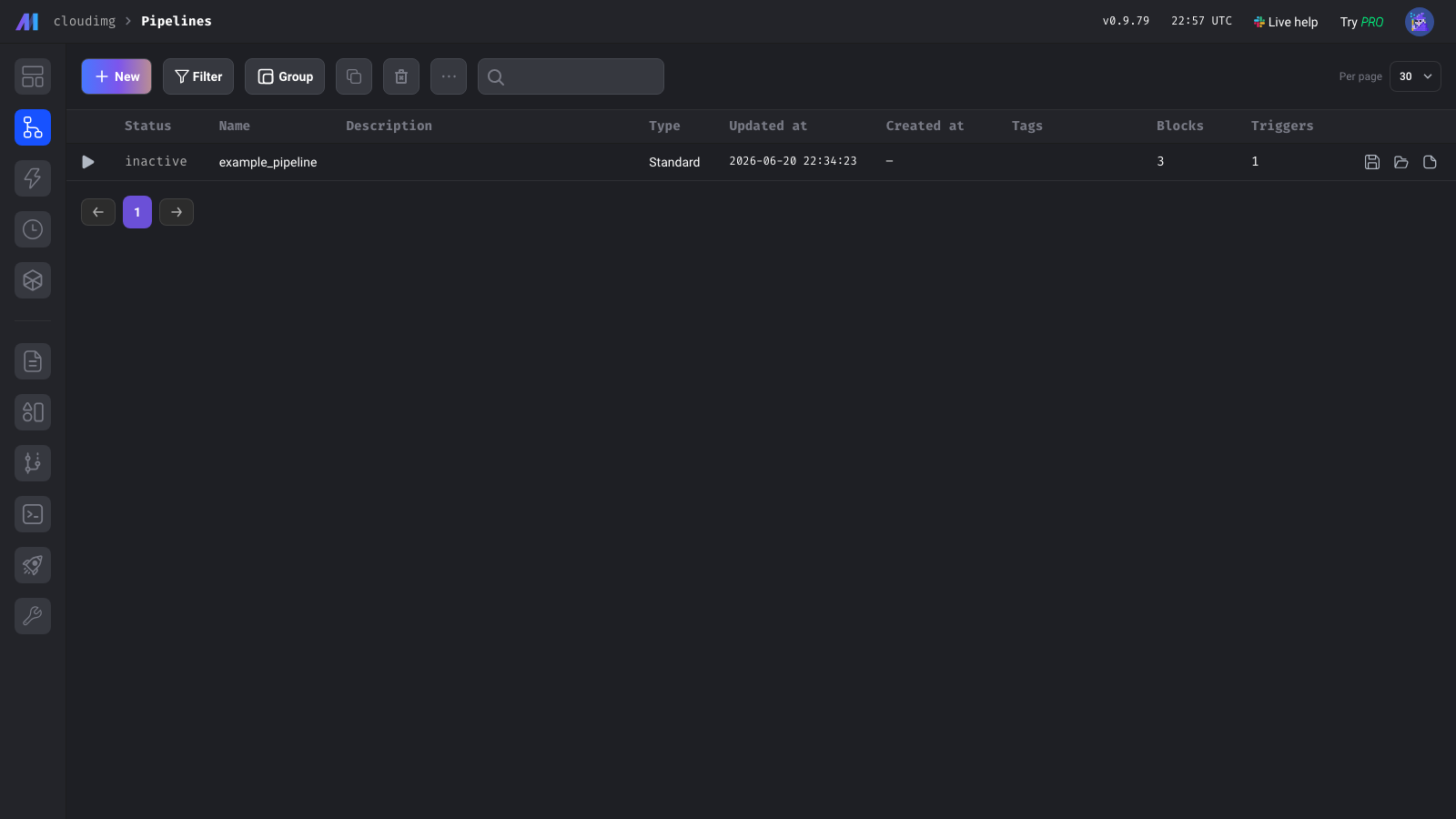 The Mage AI pipelines dashboard